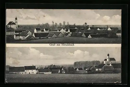 AK Hirschbach, Ortsansicht mit Umland