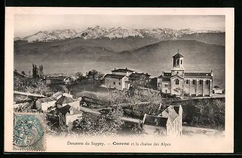AK Corenc, La Ville et la Chaine des Alpes
