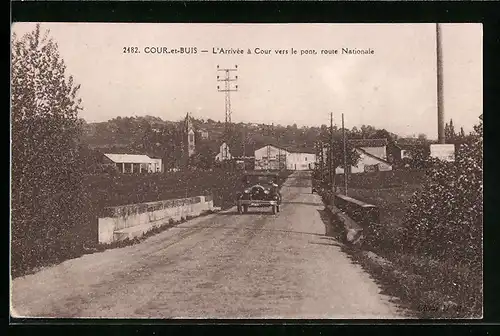 AK Cour-et-Buis, L`Arrivée à Cour vers le pont, route Nationale