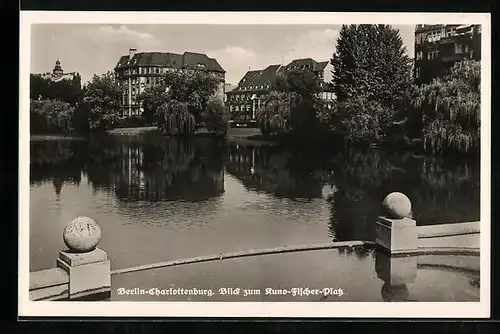 AK Berlin-Charlottenburg, Blick zum Kuno-Fischer-Platz