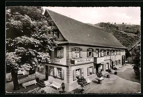 AK Oberharmersbach / Schwarzwald, Gasthaus und Pension zum Freihof