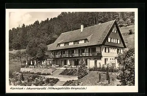 AK Alpirsbach / Schwarzwald, Höhengaststätte Burghalde