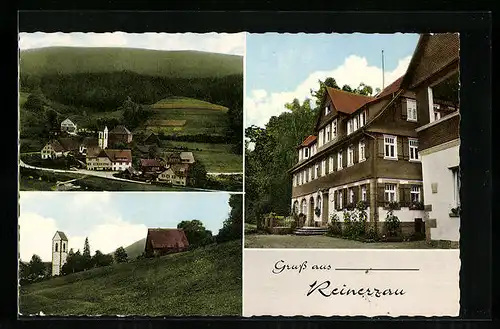 AK Reinerzau / Schwarzwald, Ortsansicht aus der Vogelschau, Ortspartie