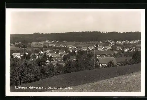 AK Hallwangen / Schwarzwald, Ortsansicht aus der Vogelschau