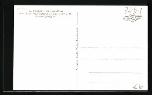 AK Wälde / Schwarzwald, Evangelisches Gemeinde- und Jugendhaus