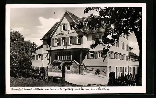 AK Kälberbronn / Schwarzwald, Gasthof und Pension zum Schwanen