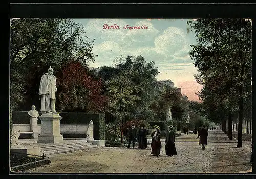 AK Berlin-Tiergarten, Denkmal an der Siegesallee