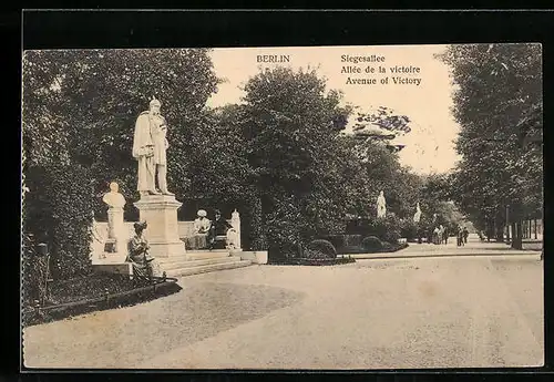 AK Berlin-Tiergarten, Denkmal an der Siegesallee