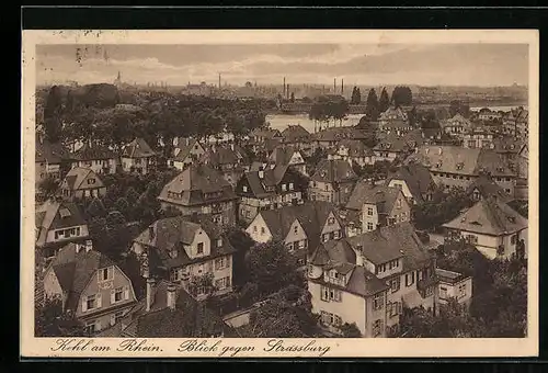 AK Kehl / Rhein, Blick gegen Strassburg