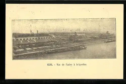 AK Kehl / Rhein, Verladehafen der Brikettfabrik