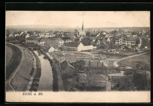 AK Kehl / Rhein, Ortsansicht aus der Vogelschau