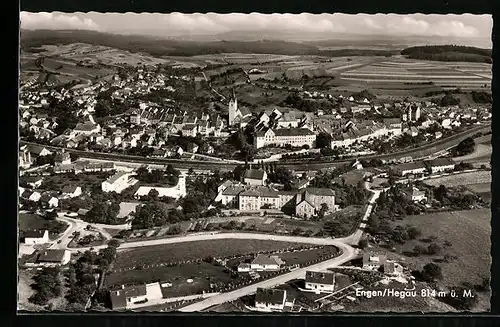 AK Engen / Hegau, Ortsansicht vom Flugzeug aus gesehen