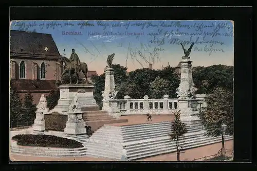 AK Breslau, Kaiser-Wilhelm-Denkmal