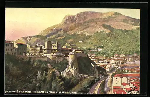 AK Monte Carlo, Le Palais du Prince et la Tete de Chien