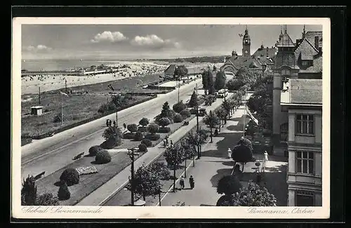 AK Swinemünde, Promenade, Osten