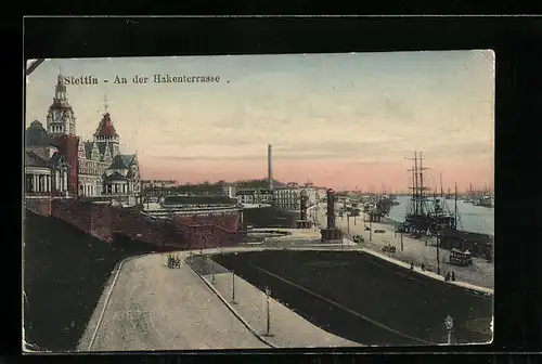 AK Stettin, Hakenterrasse aus der Vogelschau