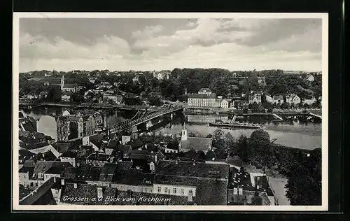 AK Grossen a. O., Blick vom Kirchturm