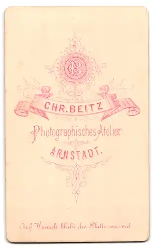 Fotografie Chr. Beitz, Arnstadt, Beleibte Dame mit geflochtenem Haar und Bluse