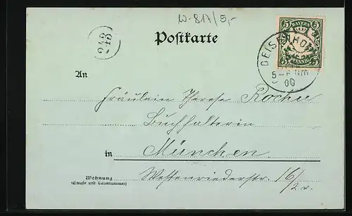 Mondschein-AK Bad Tölz, Tölz vom Calvarienberg