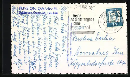 AK Schliersee, Pension Gammel, Seestrasse 36