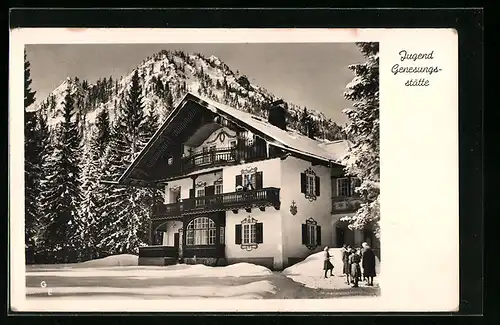 AK Neuhaus bei Schliersee, Jugendgenesungsheim Haus Weitmann im Winter