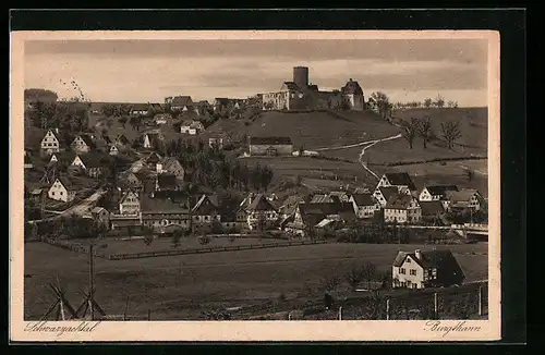 AK Burgthann /Schwarzachtal, Gesamtansicht mit Burg