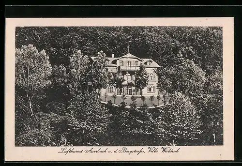 AK Auerbach /Bergstrasse, Villa Waldruh aus der Vogelschau