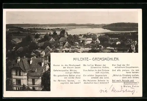 AK Malente-Gremsmühlen, Teilansicht aus der Vogelschau