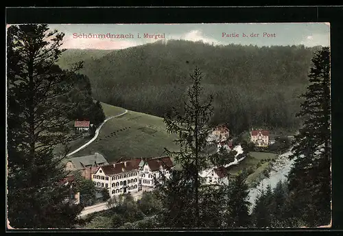 AK Schönmünzach /Murgtal, Partie bei der Post