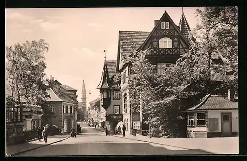 AK Meiningen /Th., Stadteingang mit Kirche