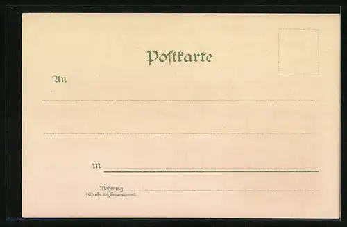 Lithographie Hamburg, Neues Rathaus, Ehrenhof im Rathaus