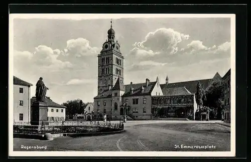 AK Regensburg, Partie am St. Emmerausplatz