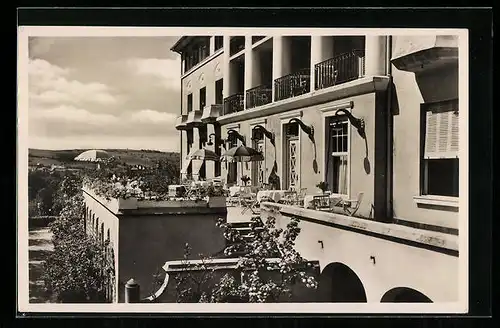 AK Bad Mergentheim, Terrasse des Sanatorium Taubertal