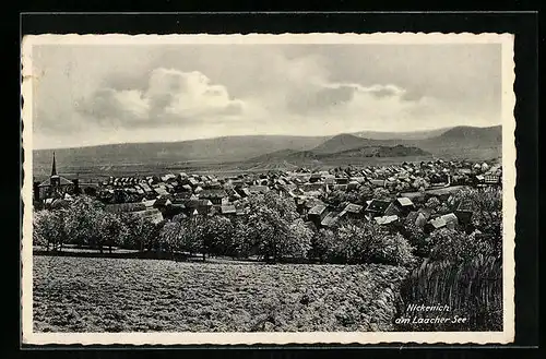 AK Nickenich /Laacher See, Ortsansicht aus der Vogelschau