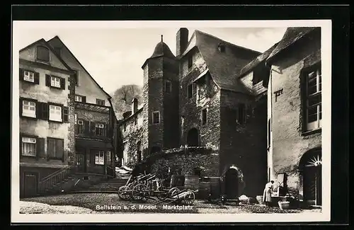 AK Beilstein a. d. Mosel, Partie am Marktplatz