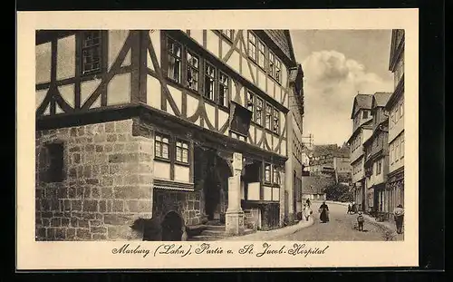 AK Marburg /Lahn, Partie a. St. Jacob-Hospital