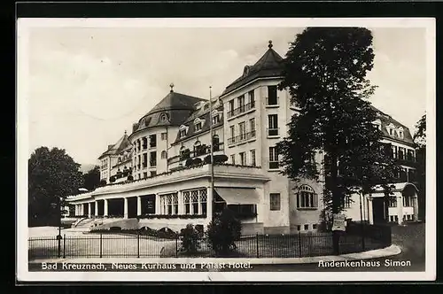 AK Bad Kreuznach, Neues Kurhaus und Palast-Hotel, Andenkenhaus Simon