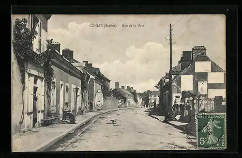 AK Conlie, Rue de la Gare