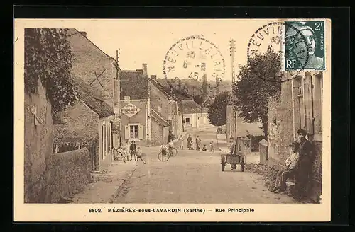 AK Mézières-sous-Lavardin, Rue Principale