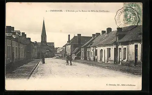 AK Parennes, L`Arrivee par la Route de Sille-le-Guillaume