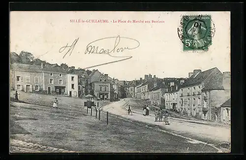 AK Sillé-le-Guillaume, La Place du Marche aux Bestiaux