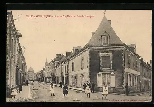 AK Sillé-le-Guillaume, Rue du Coq-Hardi et Rue de Bretagne