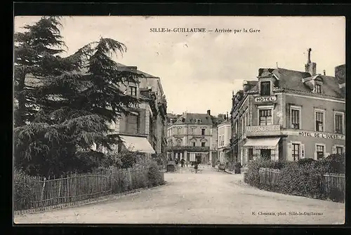 AK Sillé-le-Guillaume, Arrivee par la Gare