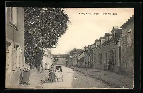 AK Parigné-le-Pôlin, Rue Principale