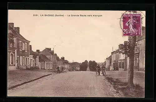 AK La Bazoge, La Grande Route vers Alencon