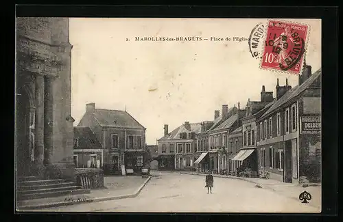 AK Marolles-les-Braults, Place de l`Eglise