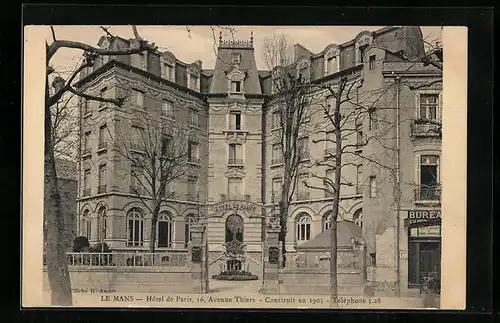 AK Le Mans, Hotel de Paris, 16 Avenue Thiers