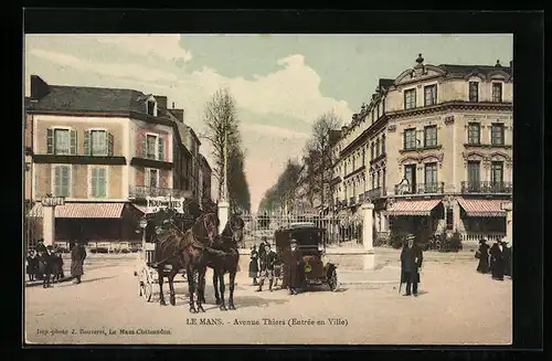 AK Le Mans, Avenue Thiers, Entrée en Ville