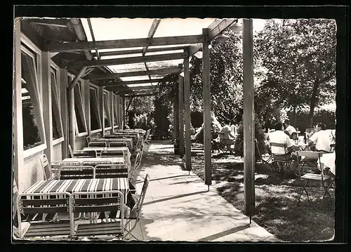 AK Nellmersbach, Terrasse vom Gasthaus Schmuckkästle im Grünen