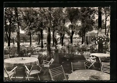 AK Berlin-Grunewald, Schildhorn, Garten vom Haus Ritzhaupt